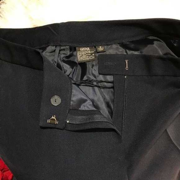 Kasper Menlo Park Navy Shimmer Pant - Picture 6 of 8